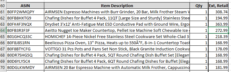 Amazon Manifested Pallet $1087