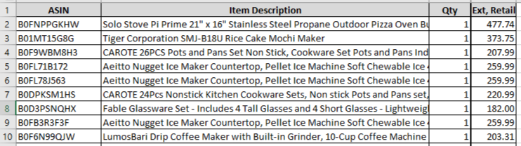 Amazon Manifested Pallet $1082
