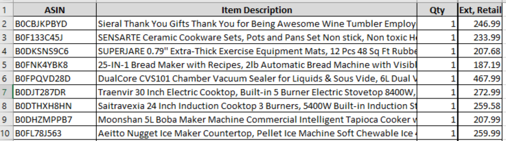 Amazon Manifested Pallet $1066