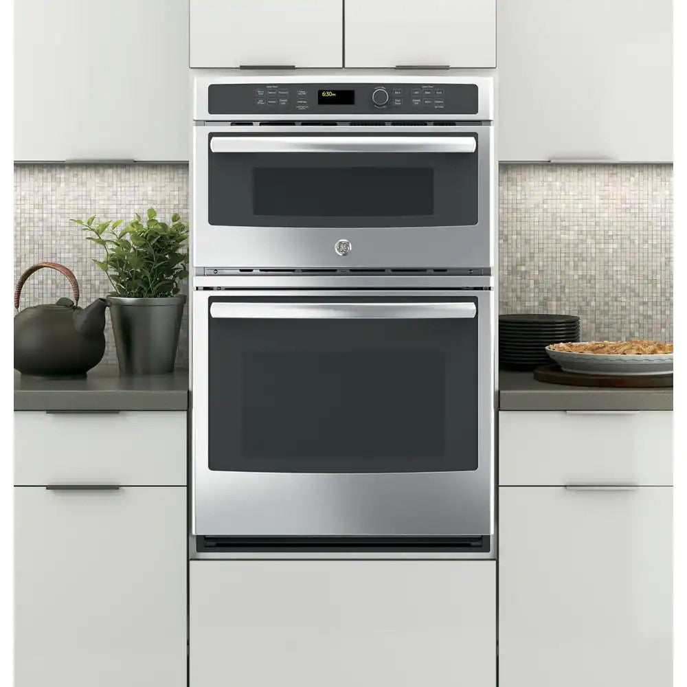 SALE! GE 27 in. Double Wall Oven w/Microwave SS-(W2)