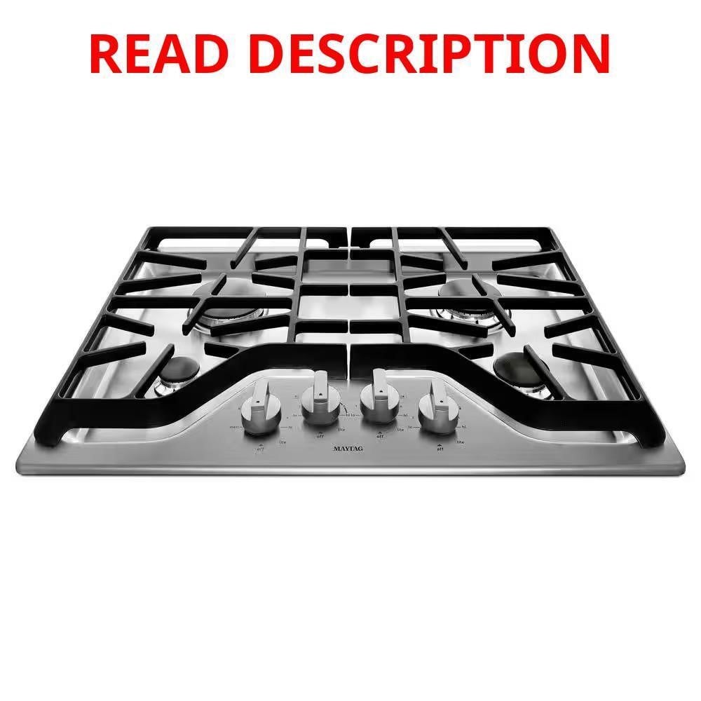 Maytag 30 in. Gas Cooktop, 4 Burners · Lot #118m