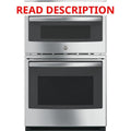 GE 27 in. Double Wall Oven w/Microwave SS · Lot #42m