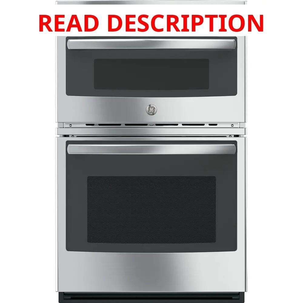 GE 27 in. Double Wall Oven w/Microwave SS · Lot #42m