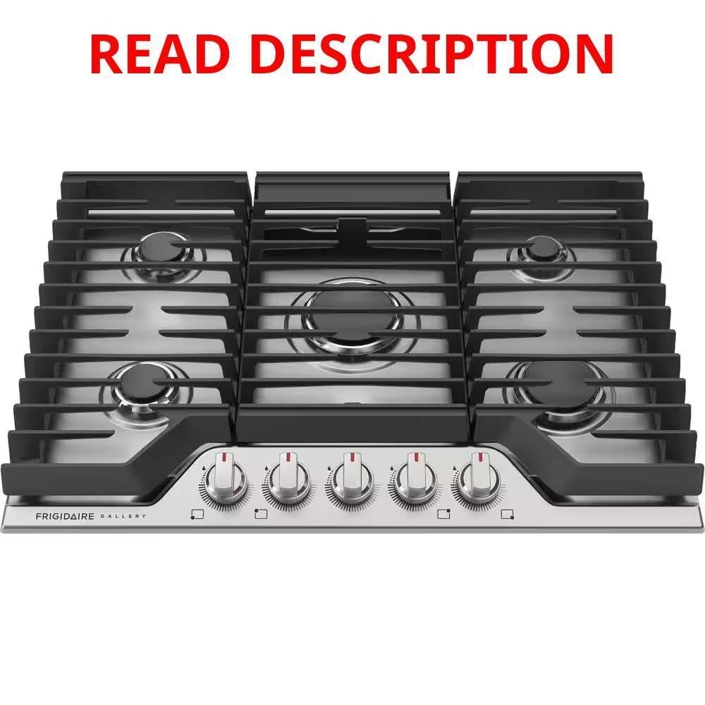 Frigidaire Gallery 30 in. Gas Cooktop, 5 Burners, · Lot #254m