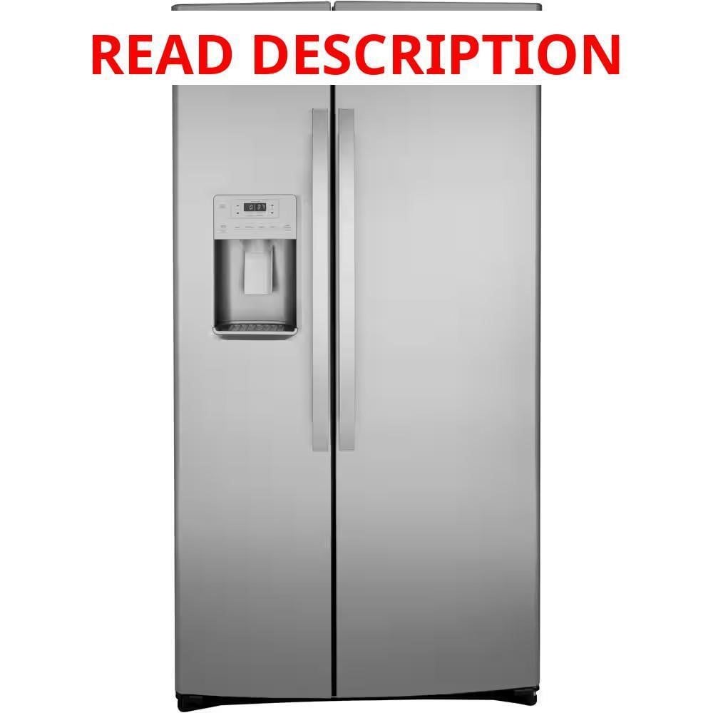 GE 21.8 cu ft Side by Side Refrigerator, SS · Lot #178m