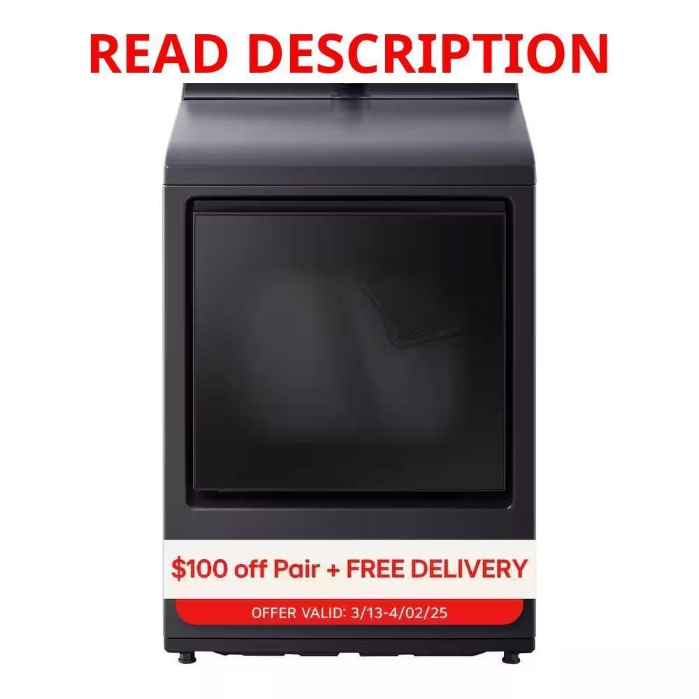 Open-box 7.3 cu. ft. SMART Gas Dryer   Matte Black -(W2) · Lot #30m
