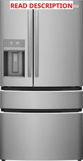 Frigidaire 21.5 cu ft 4-Door French Door Refrigerator · Lot #186m
