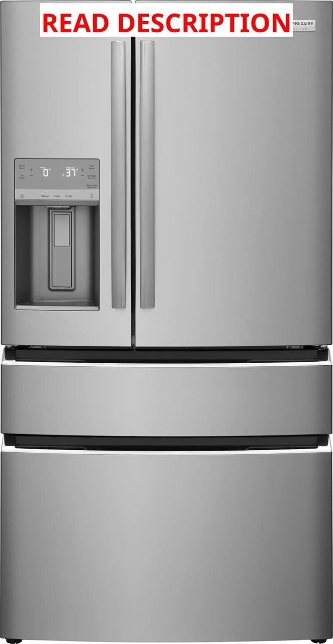 Frigidaire 21.5 cu ft 4-Door French Door Refrigerator · Lot #186m