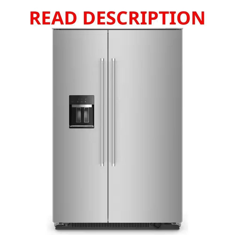 KitchenAid 48 in. W Side-by-Side Fridge, 29.4 cu f · Lot #202m