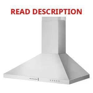 (W3) KitchenAid 30-in Wall-Mount Range Hood · Lot #134m