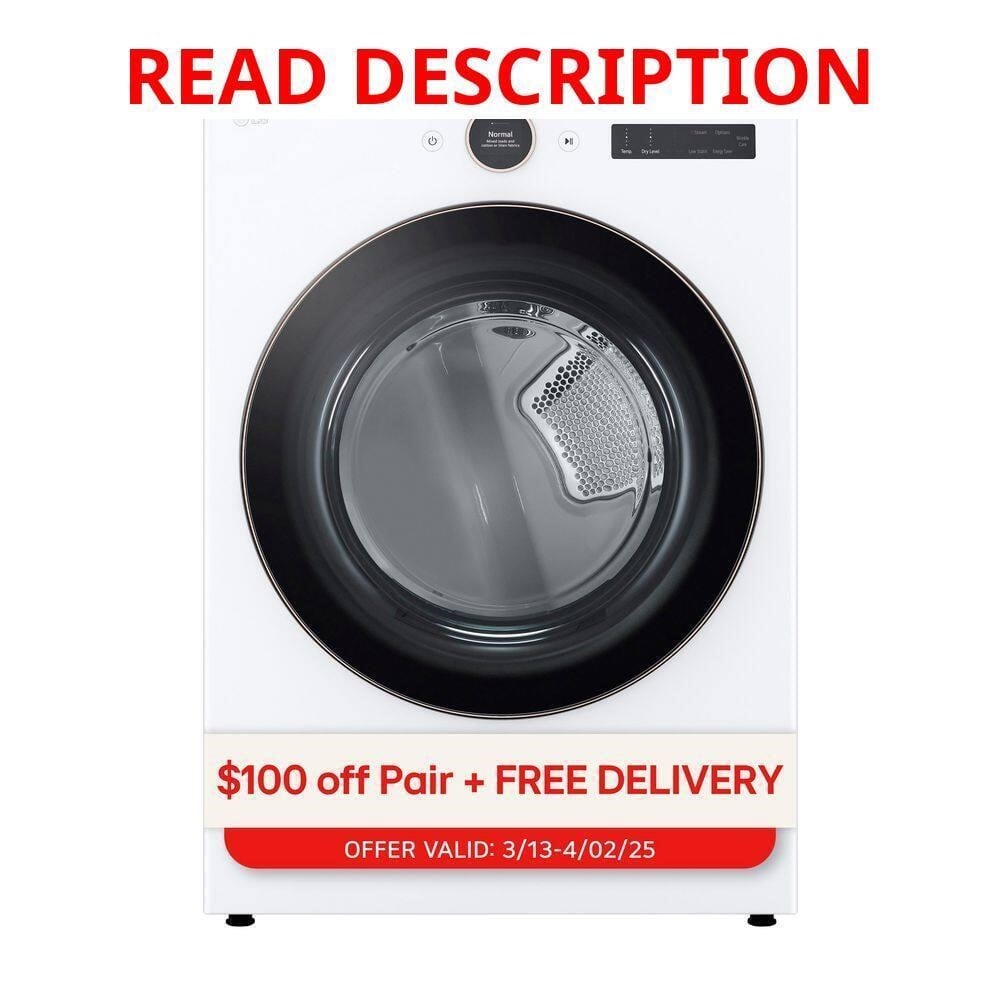 LG 7.4 cu. ft. Smart Electric Dryer · Lot #106m