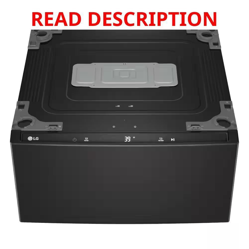 LG 27" Front Load Washer with Slim DD Motor, Black · Lot #58m