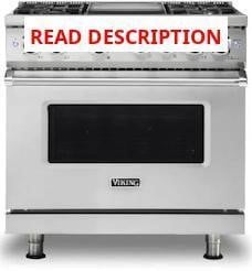 Viking 36" Free-Standing Gas Range with Griddle · Lot #142m